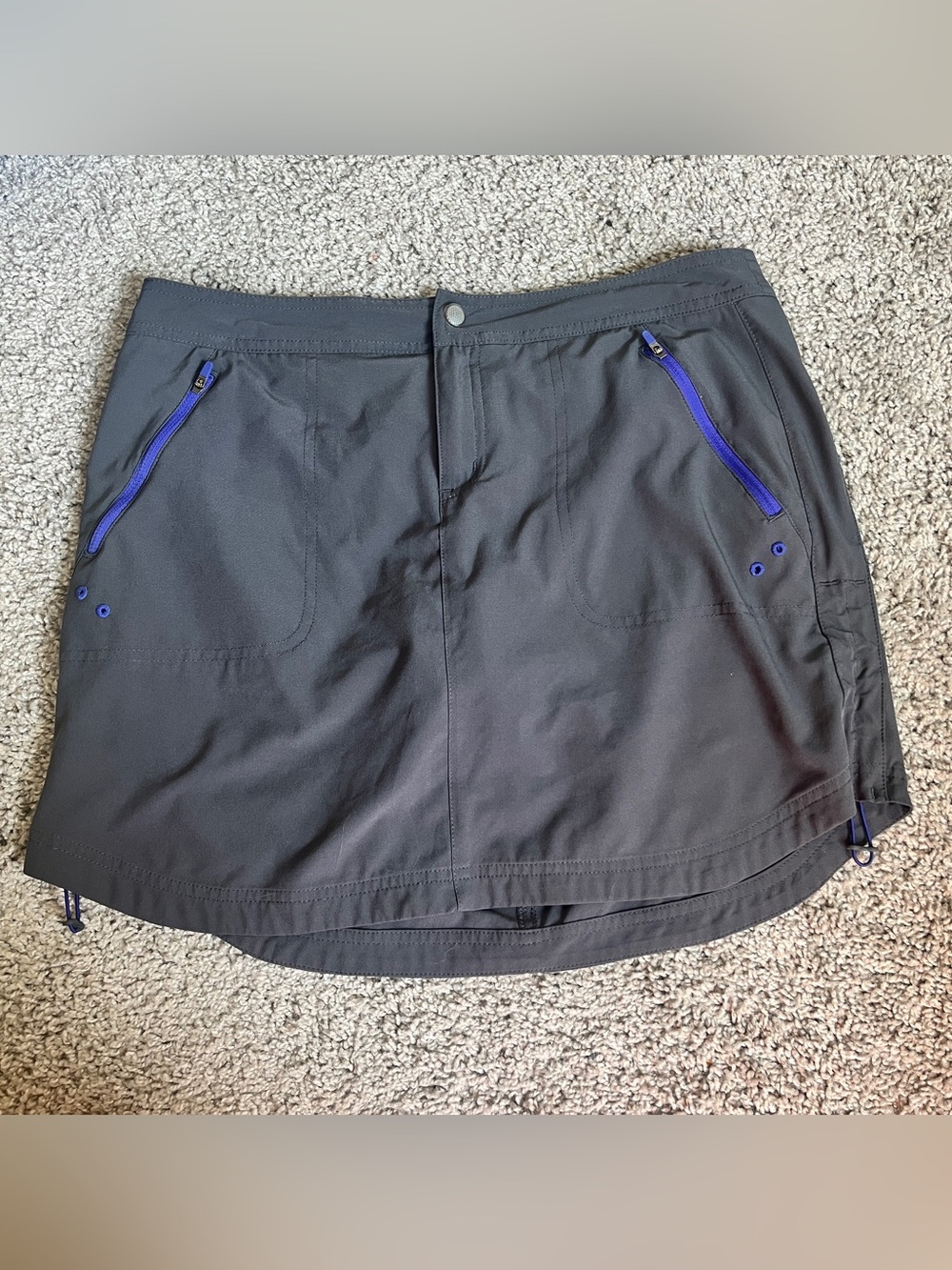 Title Nine Clamber Skort Sz 6 Gray Hiking Athletic Stretch Outdoor Pockets Golf